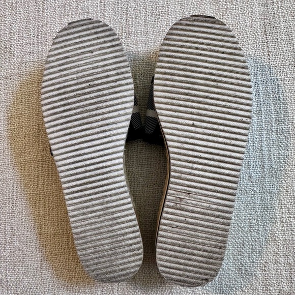 NAUTICA Tidegate Black White Stripe Espadrille Slides Slip On Sandals Womens 8.5 - Picture 14 of 15